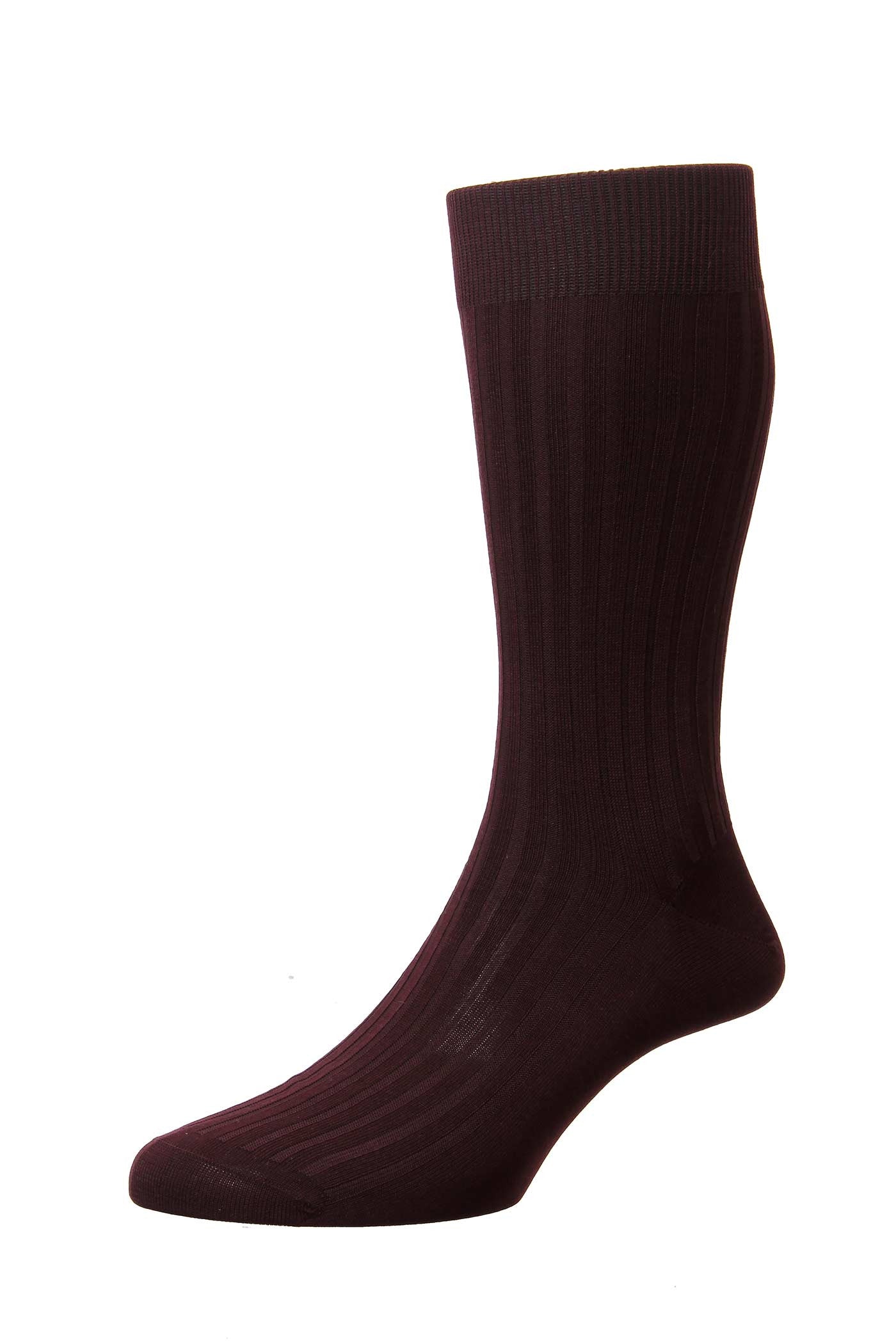 Danvers BURGUNDY Cotton Lisle Men's Socks Danvers BURGUNDY Cotton Lisle Men's Socks