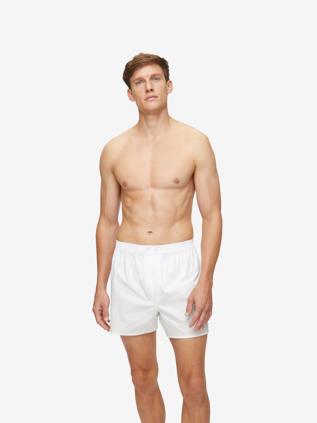 Vīriešu klasiskās formas bokseri Savoy Cotton White
