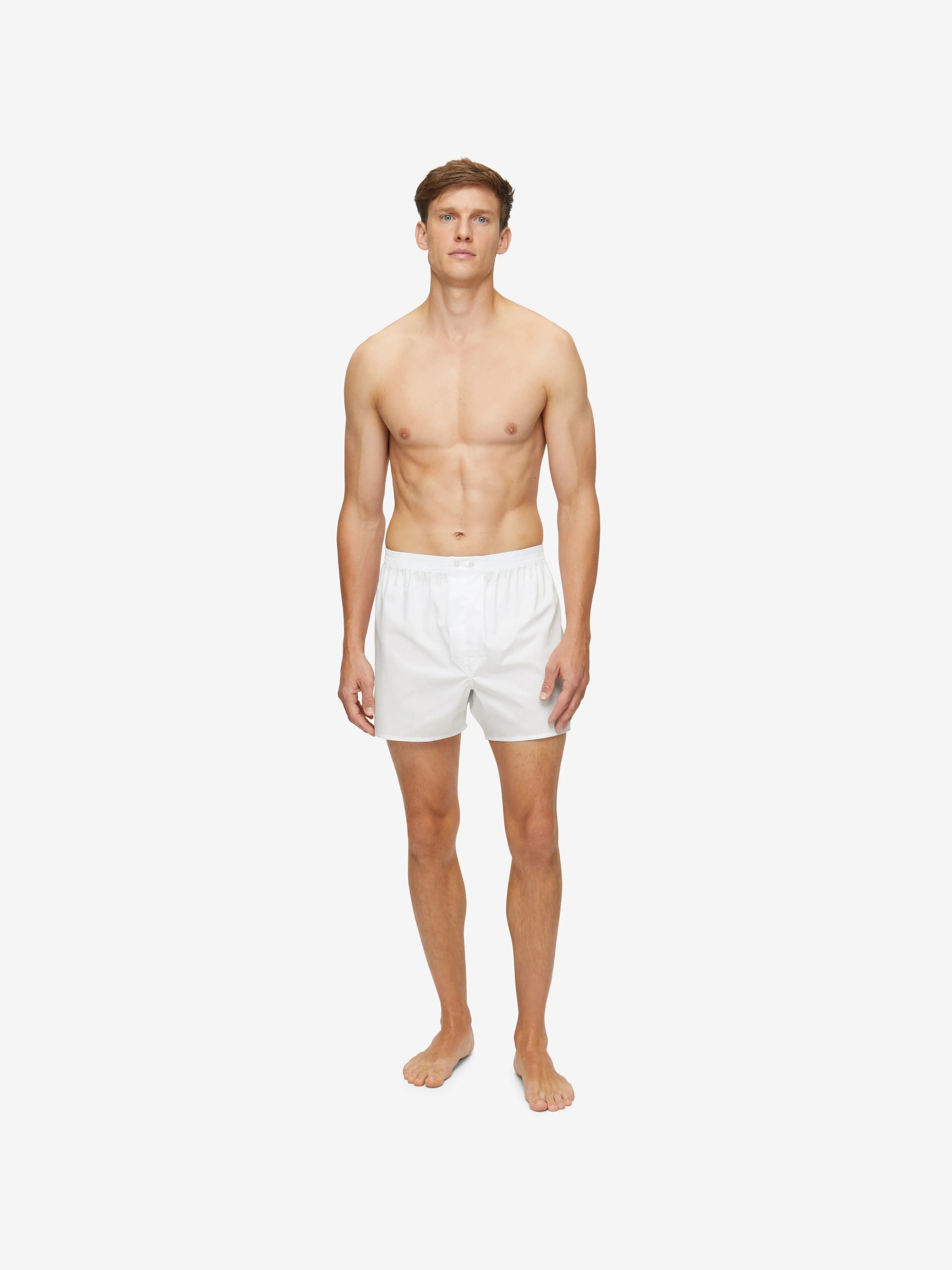 Vīriešu klasiskās formas bokseri Savoy Cotton White