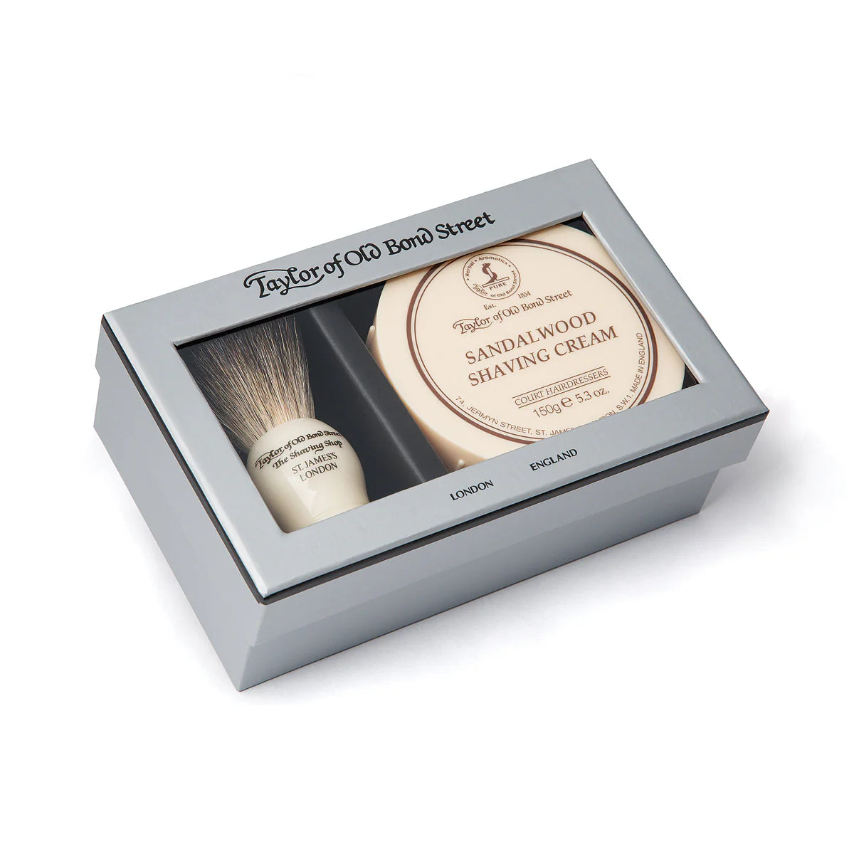 Gift Set Pure Badger Brush & Sandalwood Shaving Cream Bowl