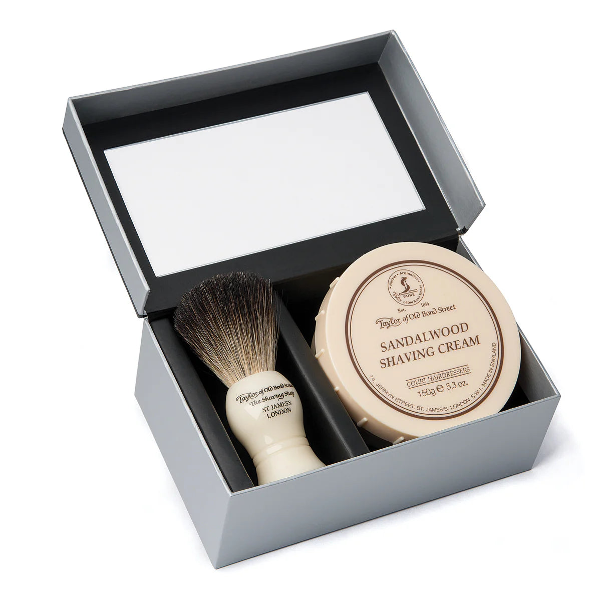 Gift Set Pure Badger Brush & Sandalwood Shaving Cream Bowl