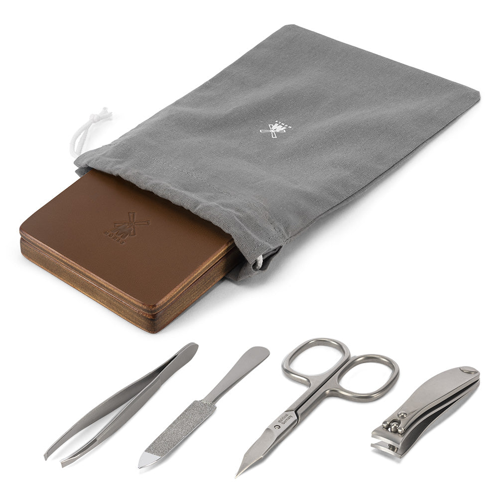 Manicure Set with Cowhide Case MCS 1