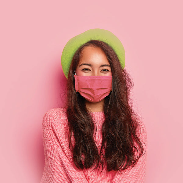 Single Use Surgical Face Mask EN 14683 (Pack of 5pcs) Bubblegum Pink