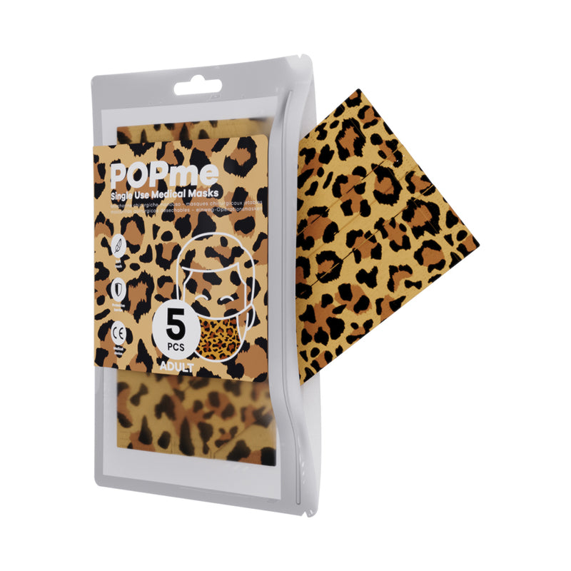 Single Use Surgical Face Mask EN 14683 (Pack of 5pcs) Cheetah