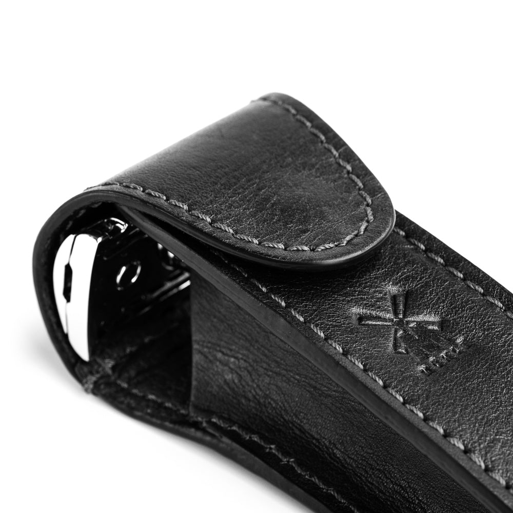 Leather Pouch for Razor Black